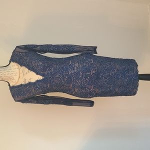 Navy Lace Tattoo Dress, size M